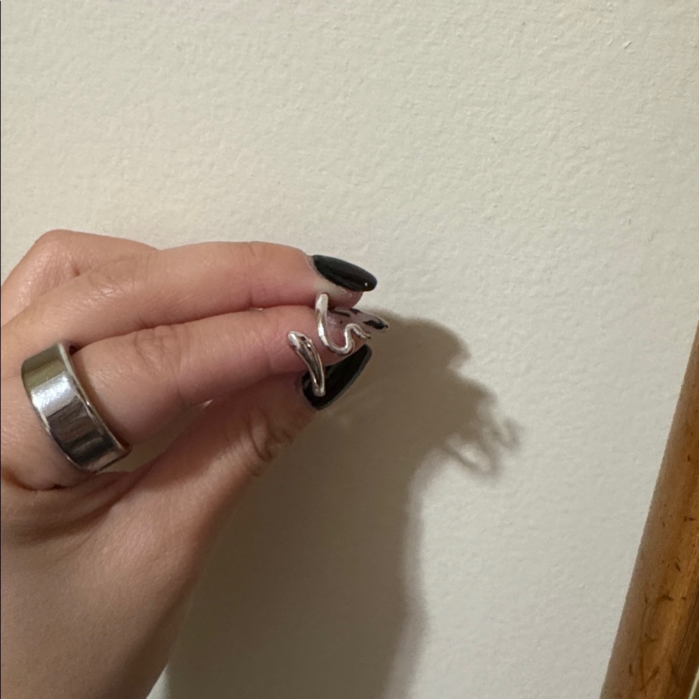 Sterling Silver Adjustable Snake Ring - image 3